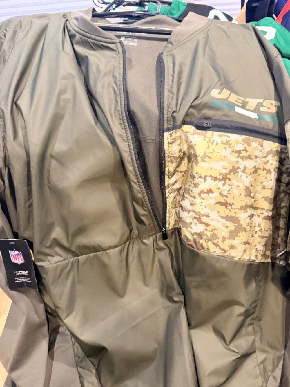 Ny Jets Salute To Service On field jacket and Long sleeve T